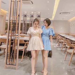 JUM đũi tay bồng thắt nơ lưng cực xinh kèm ảnh thật
