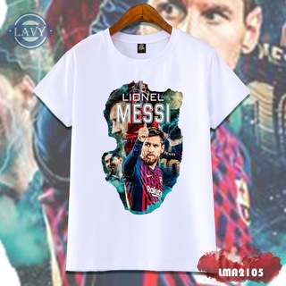 Áo thun nam cổ tròn in hình Messi, áo phông unisex nam nữ vải cotton co giãn chất lượng cao | LMA2105-TT01