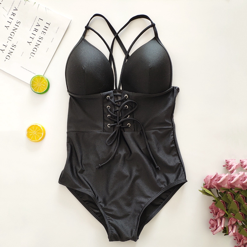 Đồ bơi nữ Vintage gợi cảm Áo tắm Crossover Backless Áo tắm một mảnh Slim Đồ bơi bảo thủ Bể bơi kỳ nghỉ | BigBuy360 - bigbuy360.vn