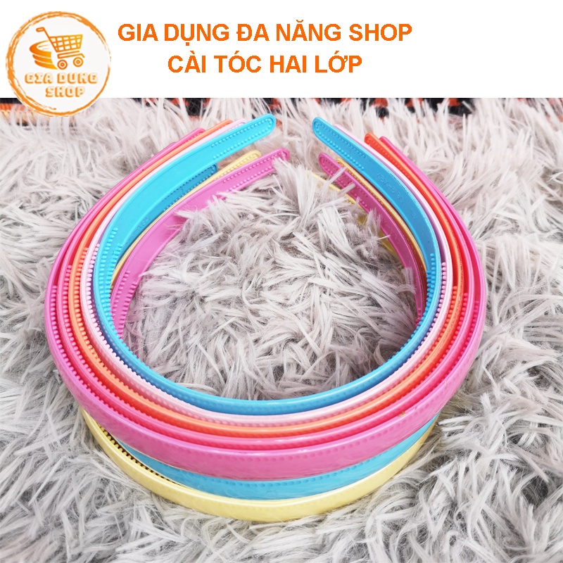 Băng đô, cài tóc hai lớp trong nhiều màu xinh xắn cho nữ