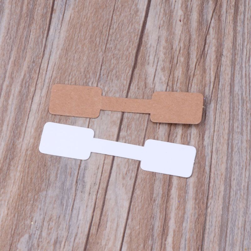 Set 52 Nhãn Giấy Trắng 6x1.2cm Treo Trang Sức Tiện Dụng