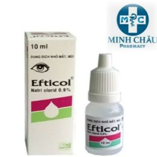 ✓ lốc 10 chai  NƯỚC MUỐI SINH LÝ NHỎ MẮT, MŨI EFTICOL ™ giá 22k/lốc