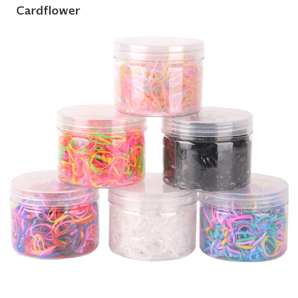 Hộp 500 Dây Thun Buộc Tóc Đuôi Ngựa Nhiều Màu Sắc Trên đó