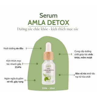 Serum Dưỡng Tóc Kích Thích Tóc Mọc Nhanh Ngăn tóc Gãy Rụng Amla Detox Laco 15ml