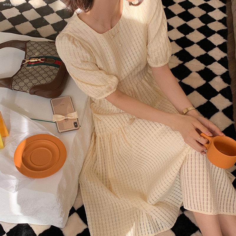 Đầm chữ A ngắn tay màu quả đào thời trang mùa hè ngọt ngào thanh lịch 2021 cho nữ | BigBuy360 - bigbuy360.vn