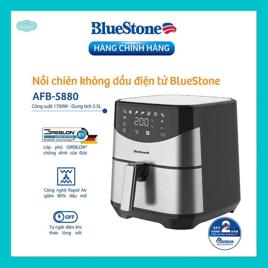 Nồi Chiên Không Dầu Điện Tử BlueStone AFB-5880
