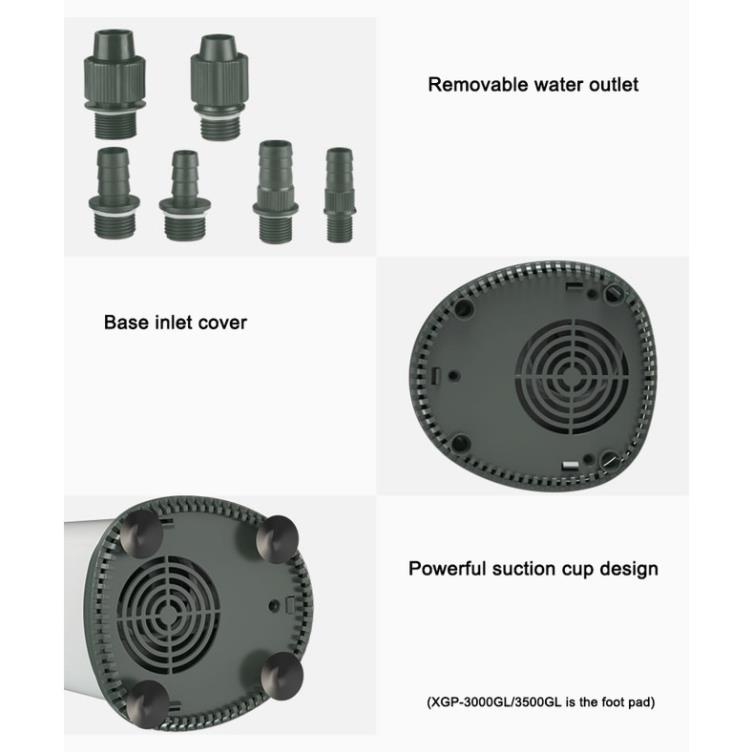 Máy Bơm Chìm Hút Đáy 360 Độ Atman Happy Pro  15W 20W 40W 60W 90W - Hút Cặn Đáy Siêu Êm, Tiết Kiệm Điện Cho Hồ Cá, Bể Cá