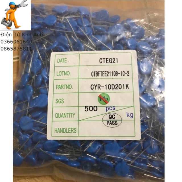 50 Tụ bảo vệ điện áp 110V (10D201)