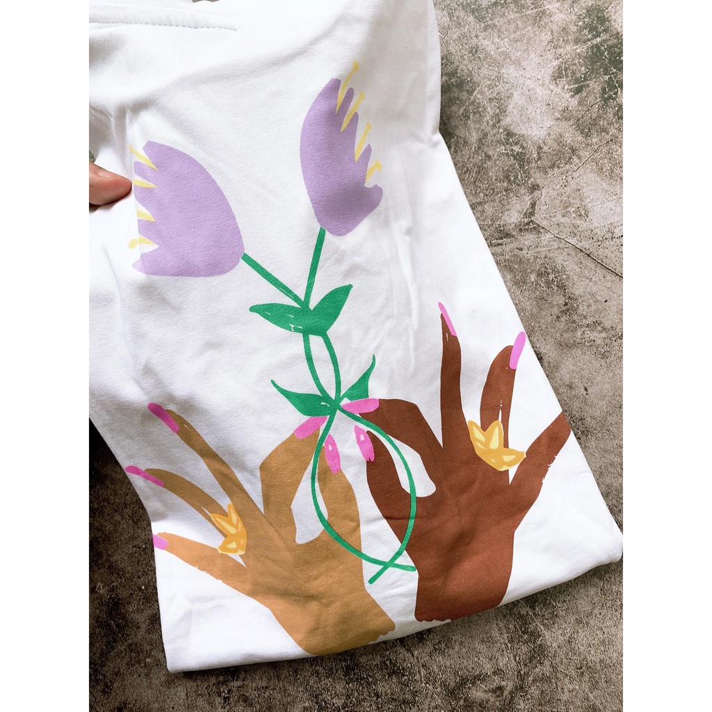 (HÀNG XUẤT XỊN) Áo das trắng họa tiết FLORAL OVERSIZE