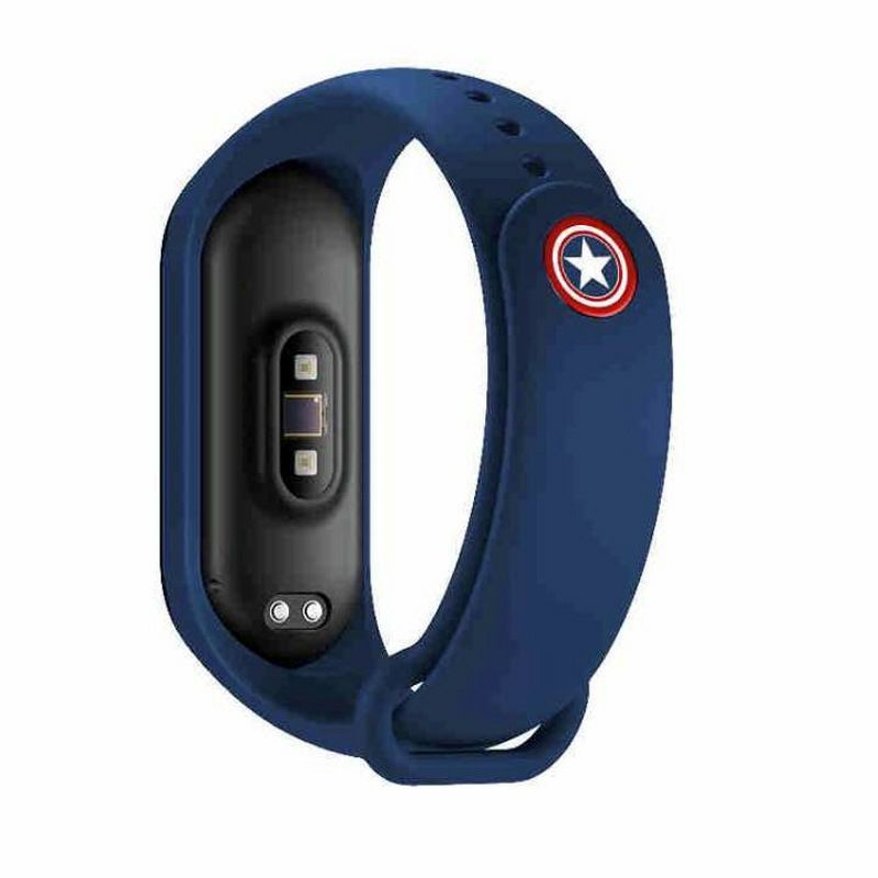 Dây đeo Miband 3 / Mi Band 4 Nút Avengers ( IRon man, Captian) loại chính hãng