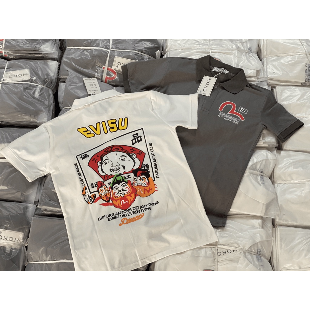 (MẪU MỚI) Áo Thun Nam Polo EVisus Có Cổ In Ông Mặt Hề Phối Màu Đỉnh Cao Siêu Hot HHP FASHION