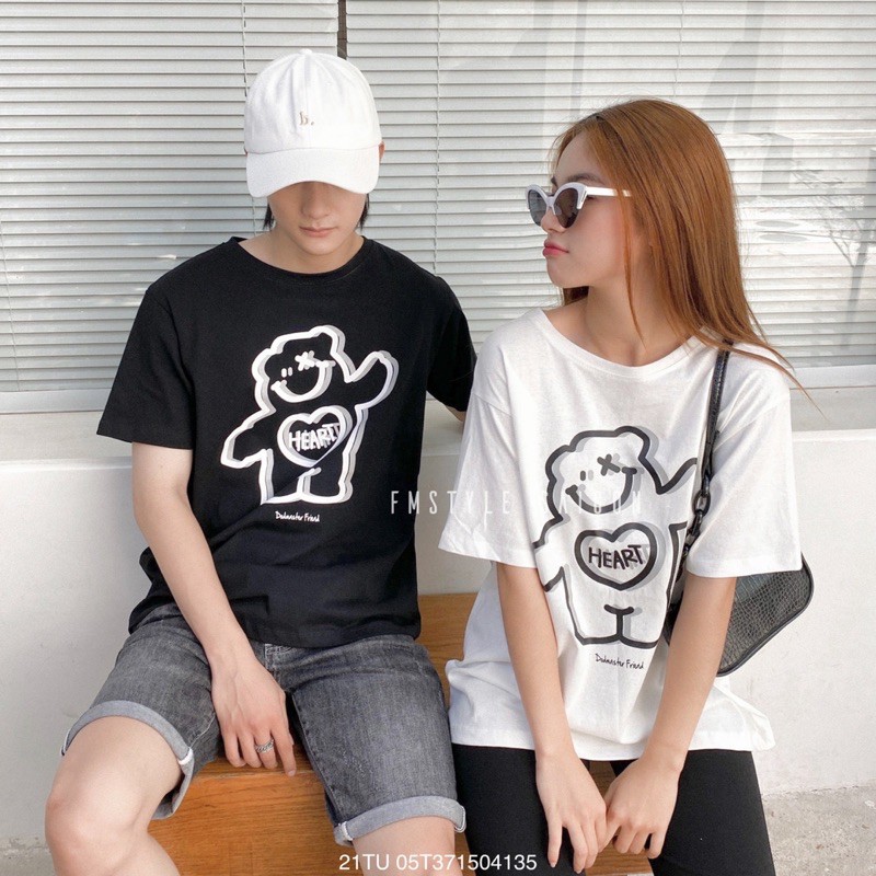 Áo thun tay ngắn in hình gấu cười ulzzang thời trang nữ Fmstyle Saigon 21TU05T371504 | BigBuy360 - bigbuy360.vn