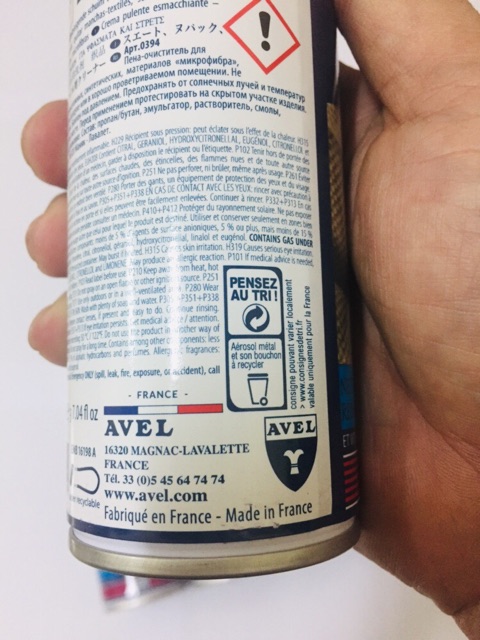 Làm sạch vải, cói và canvas - Saphir Textile cleaner