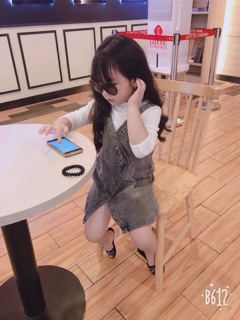 Combo bộ bò + yếm bé gái