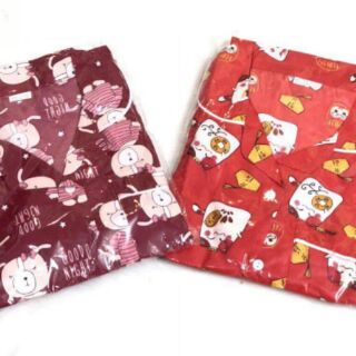 BỘ PIJAMA KATE THÁI CỘC- CỘC