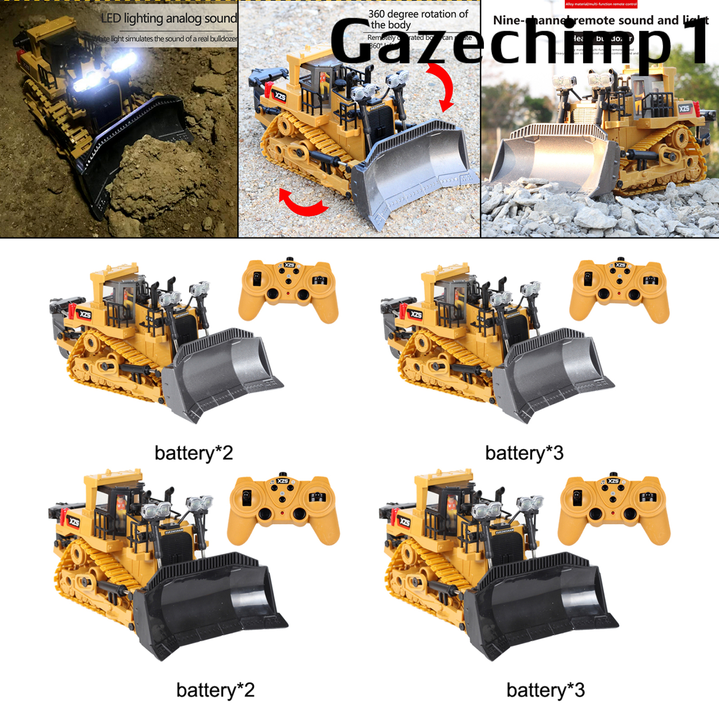 RC Xe Ủi Đất Điều Khiển Từ Xa Gazechimp1