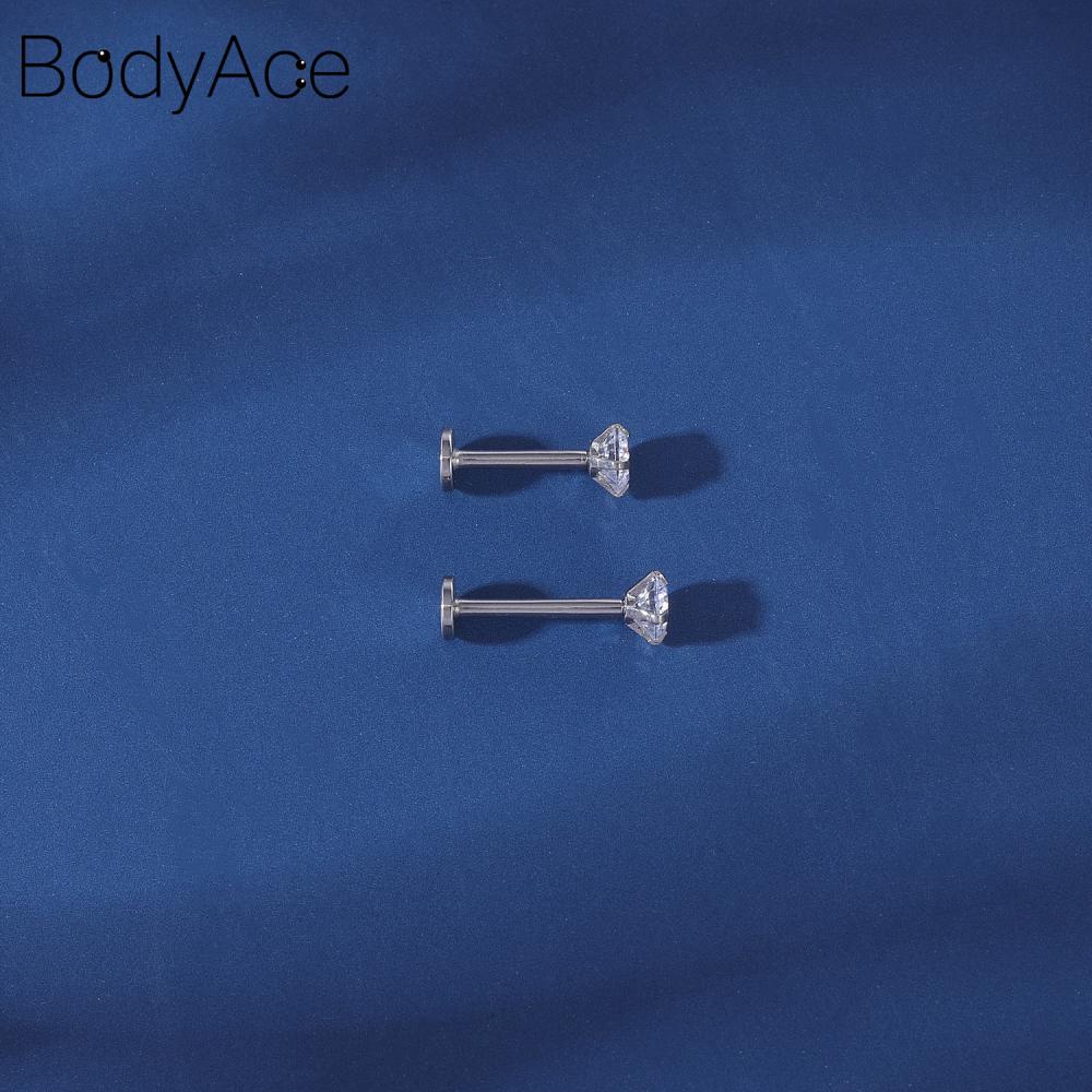 1 Khuyên Xỏ Cơ Thể Chất Liệu Thép Không Gỉ 18G / 16G 10mm 2-6mm