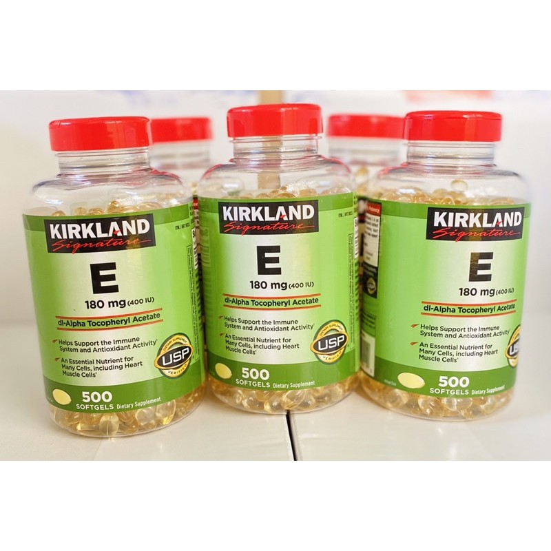 VITAMIN E 180MG (400 IU) KIRKLAND 500 VIÊN CỦA MỸ