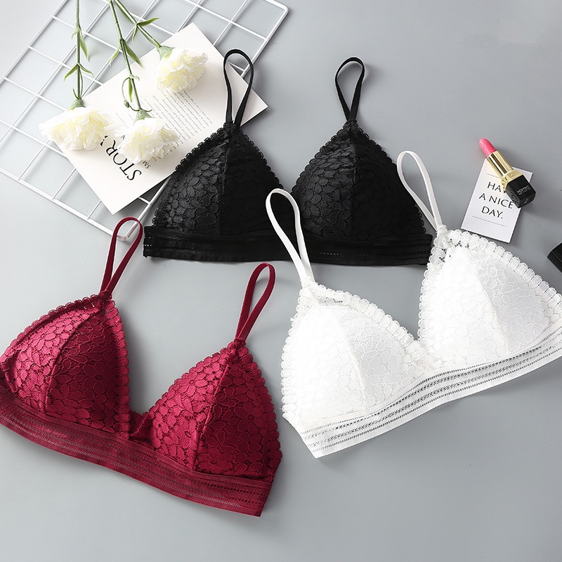 Áo bra ren hoa - Áo ngực không gọng mút mỏng - Bra nữ cài sau VALICA B7313