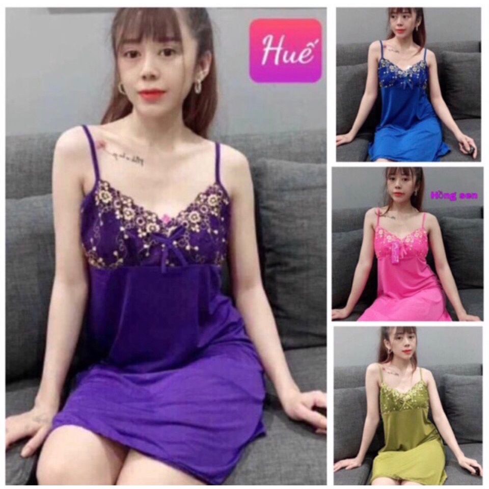 [FREESIZE 48-58KG TÙY CHIỀU CAO] ĐẦM NGỦ CHẤT THUN LẠNH MÁT PHỐI REN SEXY, THỜI TRANG