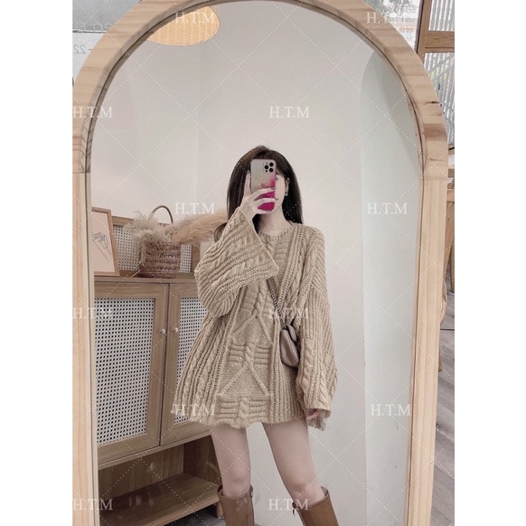 [ CÓ ẢNH THẬT + VIDEO TỰ QUAY ] Áo Len Dấu Quần Nâu Tây Hàng Quảng Châu Cao Cấp