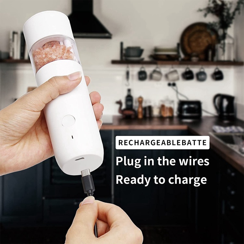 Máy xay tiêu điện tử sạc usb có thể điều chỉnh độ dày tự động tiện lợi