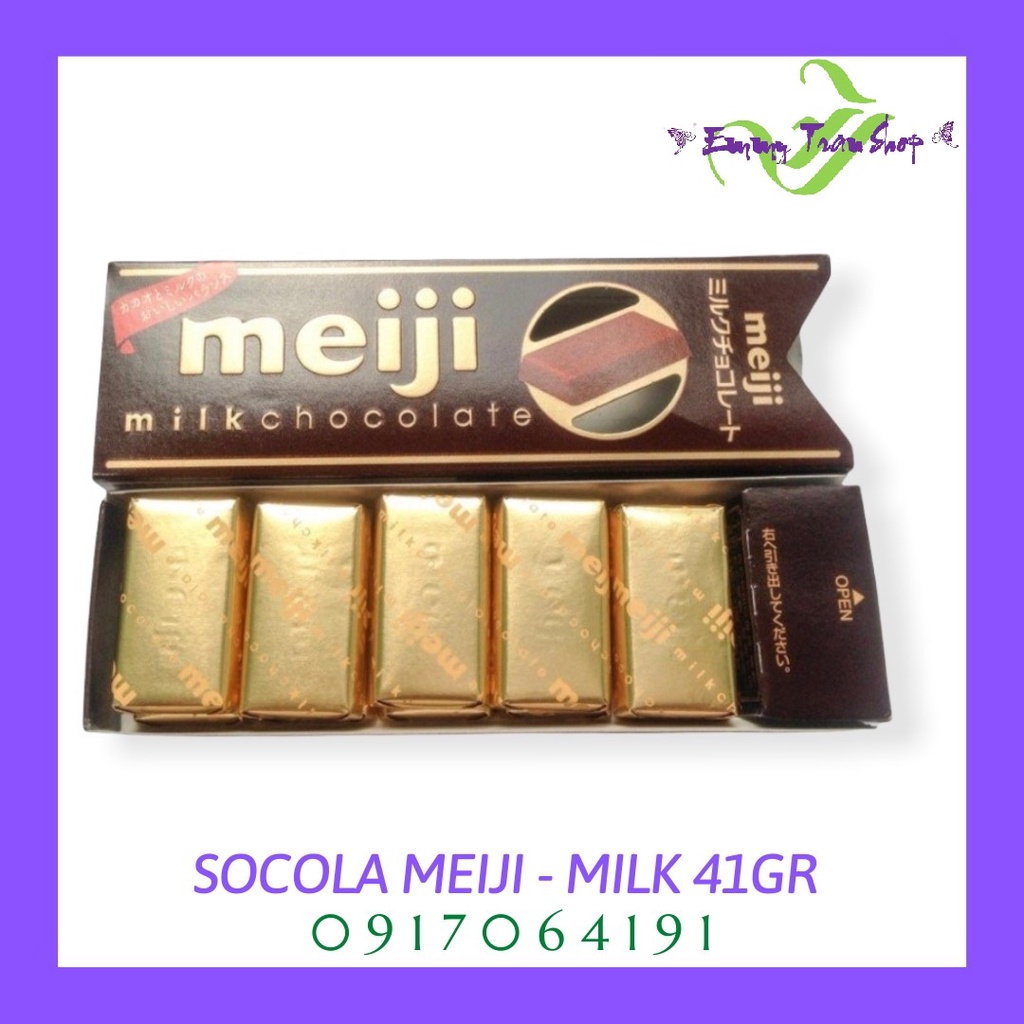 Kẹo Socola Sữa Meiji - Milk Chocolate 41gr/hộp 10 viên, Nhập khẩu từ Nhật ( Emmy Tran Shop )