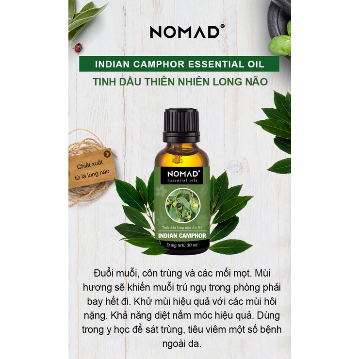 Tinh Dầu Thiên Nhiên Ấn Độ Nomad Essential Oil Blend - Tinh Dầu Xông Phòng, Thư Giản, Đuổi Côn Trùng