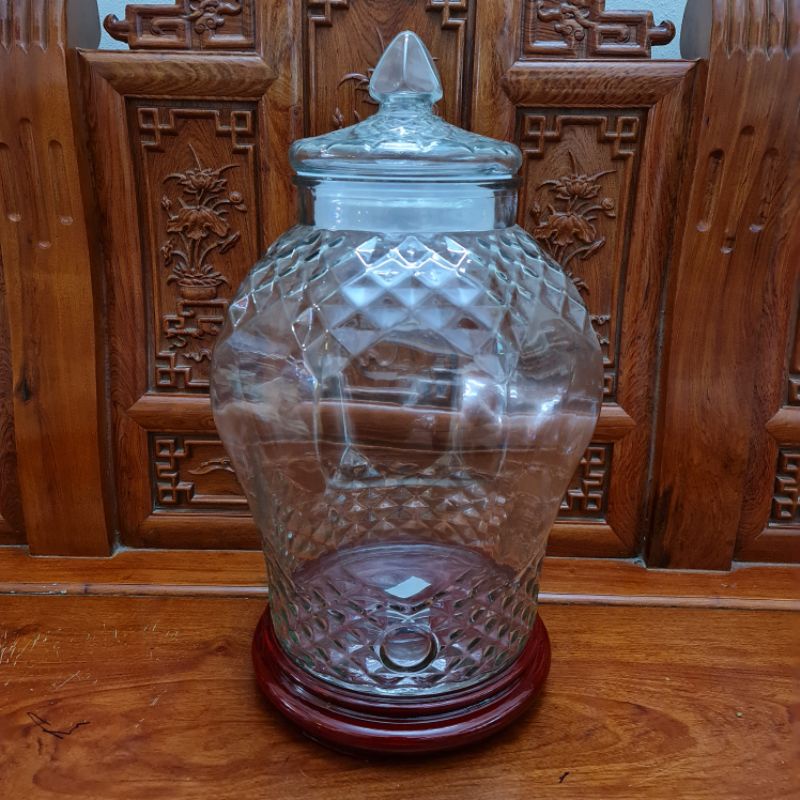 Bình Ngâm Rượu Thủy Tinh Dáng Kim Cương 8833 ⚡️BAO BỂ VỠ⚡️25 lít