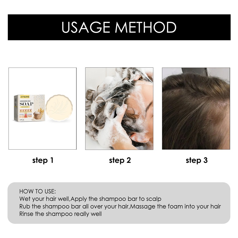 Xà Phòng Gội Đầu Chiết Xuất Gạo Phục Hồi Tóc Khô Hư Tổn Dưỡng Ẩm Nuôi Dưỡng Da Đầu