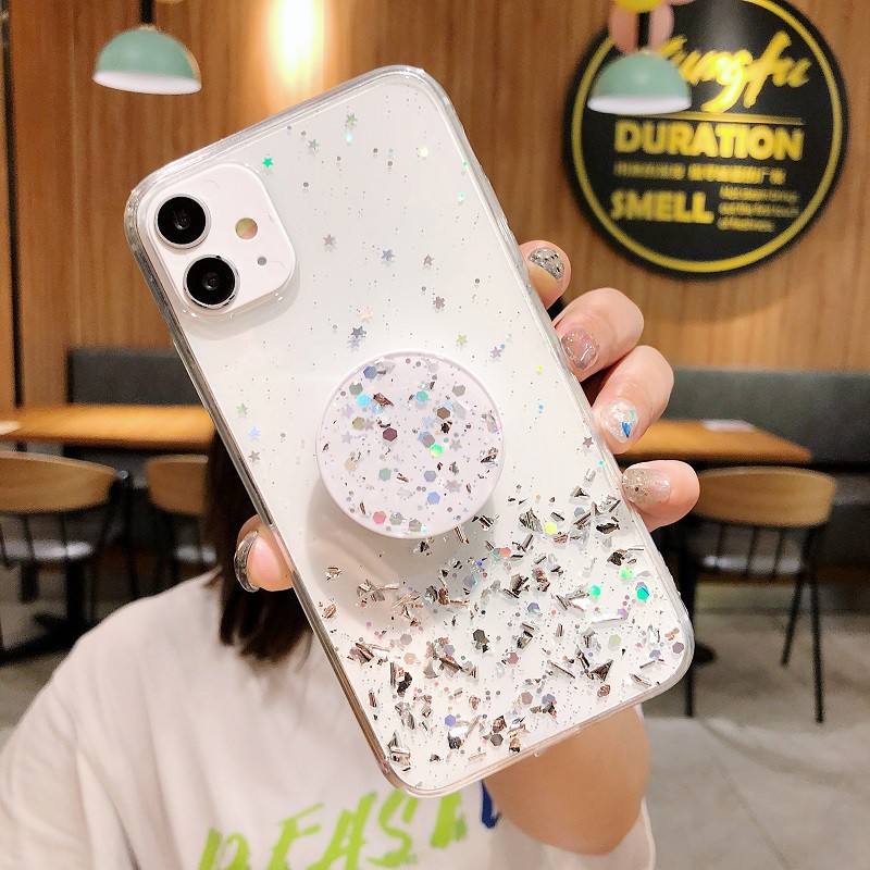 IPhone 12 Pro Max 11 SE 2020 6s plus 7 8 plus X XR XS MAX Case Shiny Starry sky star bracket Stand Soft Phone Cover Apple | BigBuy360 - bigbuy360.vn