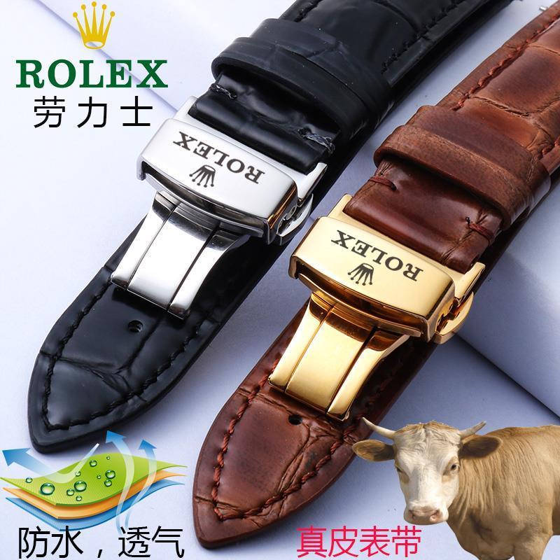 Dây Đeo Đồng Hồ Rolex Bằng Da Cá Sấu 20mm Có Khóa Cài Bằng Thép Không Gỉ