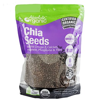 Hạt chia Úc túi tím Absolute Organic Chia Seeds 1kg