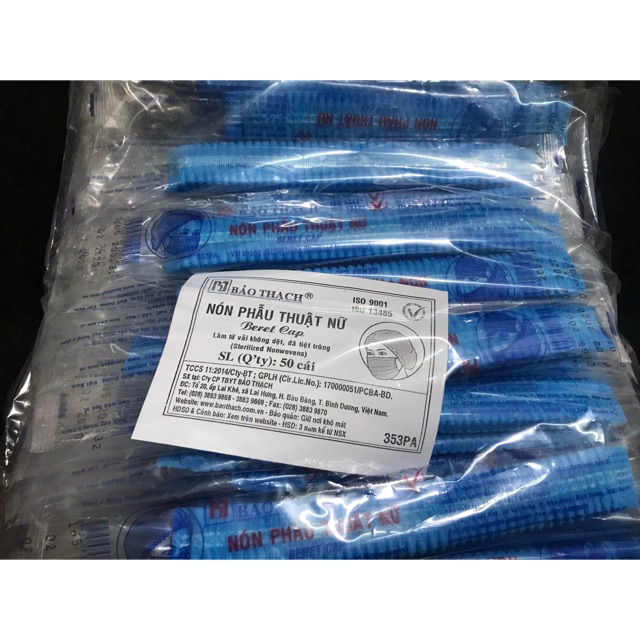 Nón phẫu thuật con sò nữ Bảo Thạch (Gói 50 cái)