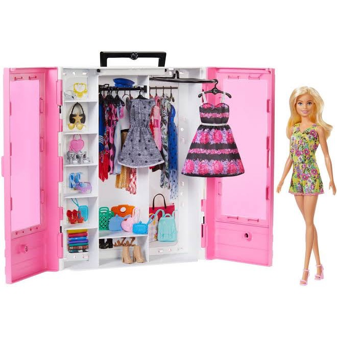 Tủ Quần Áo Búp Bê Barbie Thiết Kế Dễ Thương