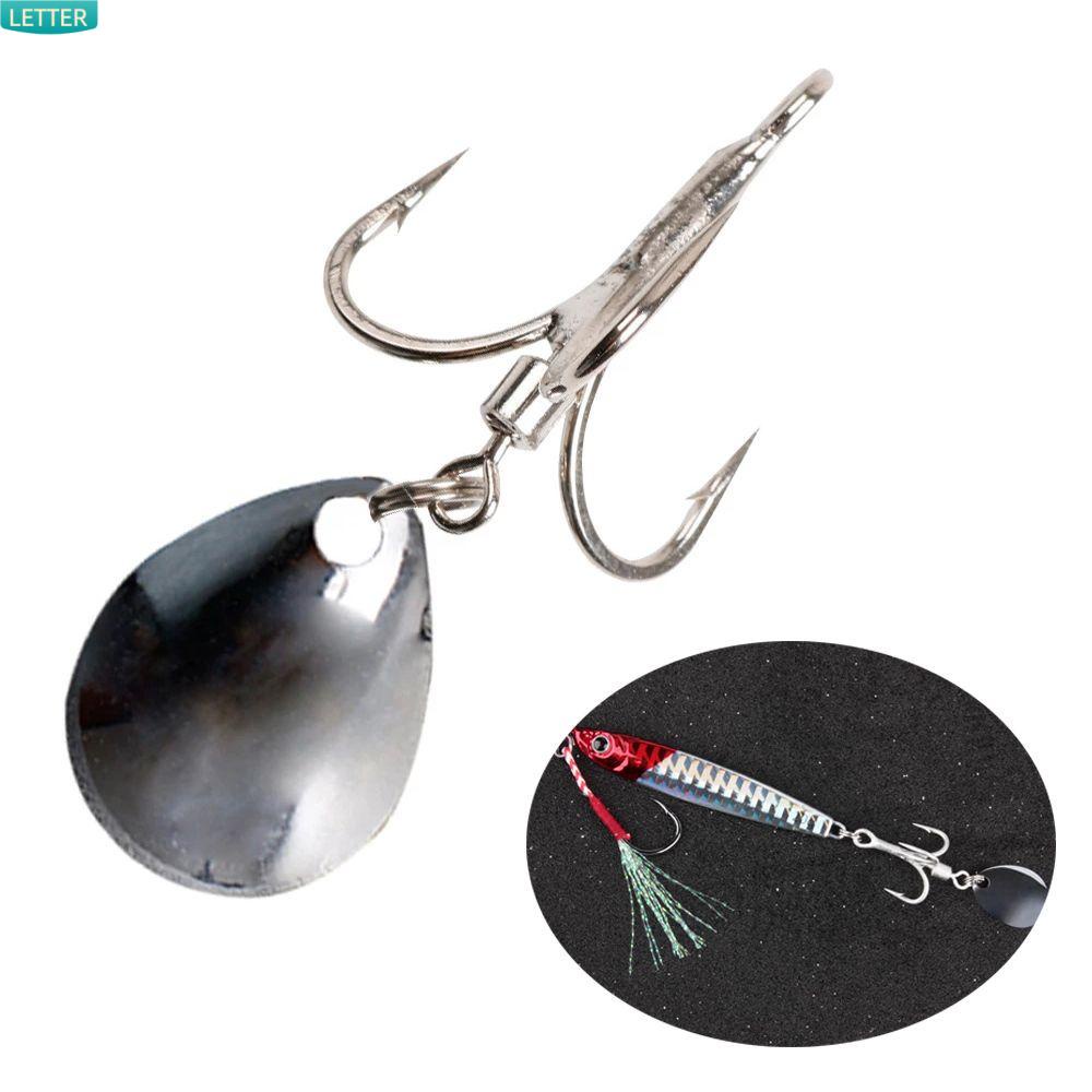 Lưỡi câu cá có vảy xoay bằng thép carbon sáng bóng