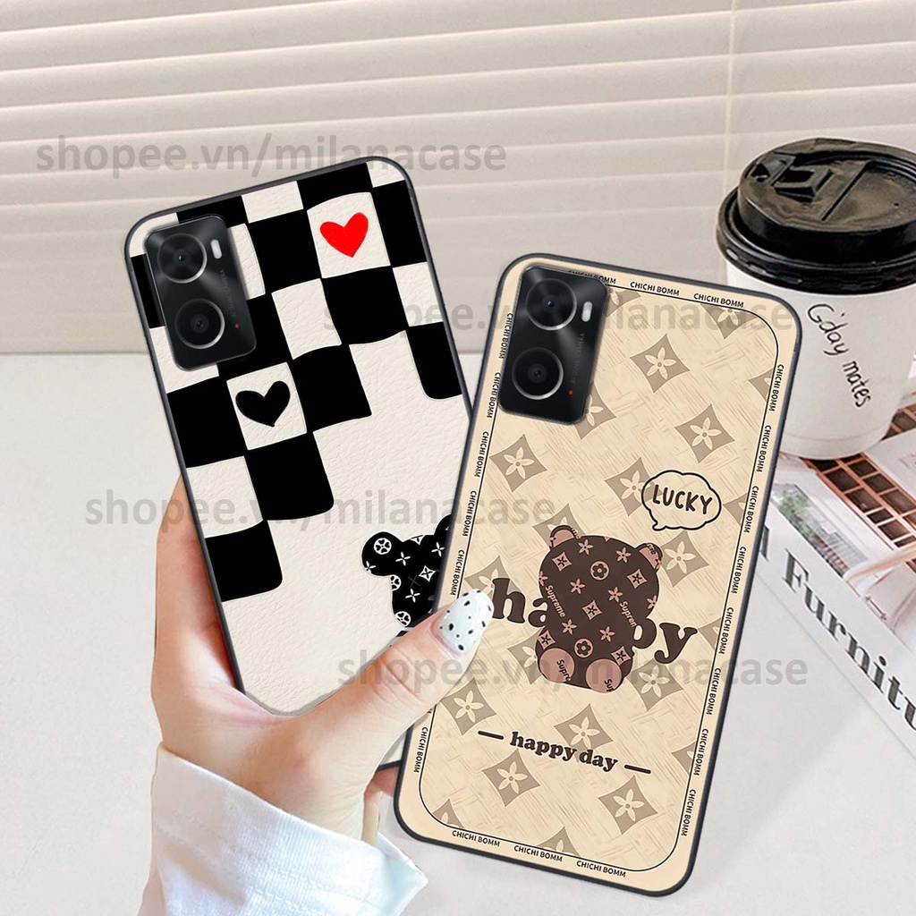 Ốp Oppo A76 gấu be@rBrick gấu Teddy Kaws siêu đẹp, phong cách, cá tính