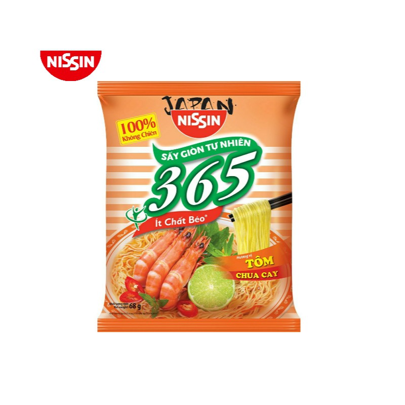 Combo 5 Gói - Mì không chiên Nissin 365 [Với 4 hương vị lựa chọn]