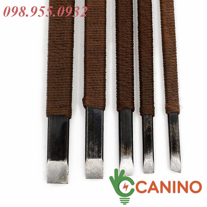 Bộ dụng cụ 5 cây tiện, đục điêu khắc thép  cacbon HRC70 dây quấn cao cấp [ SIÊU HOT 10 ĐẦU ]