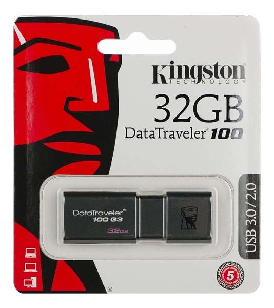 USB 3.0 Kingston DataTraveler 100 -32GB,-Bảo Hành 10 Năm-Hàng Chính Hãng | BigBuy360 - bigbuy360.vn