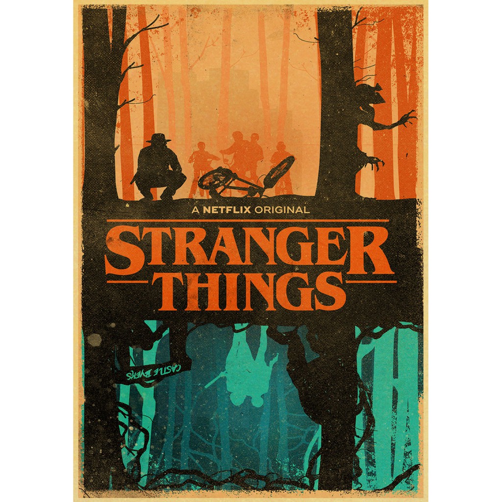 Tranh Treo Tường Trang Trí Nội Thất In Hình Stranger Things Độc Đáo