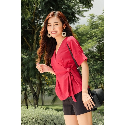 Áo vạt chéo cột nơ Elly clothing