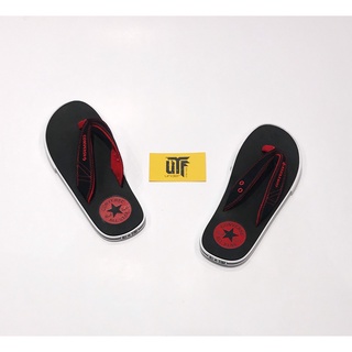 MỚI - Dép Converse đen logo đỏ quai vải chính hãng