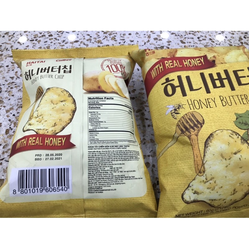 SNACK KHOAI TÂY BƠ MẬT ONG CALBEE GÓI 60G