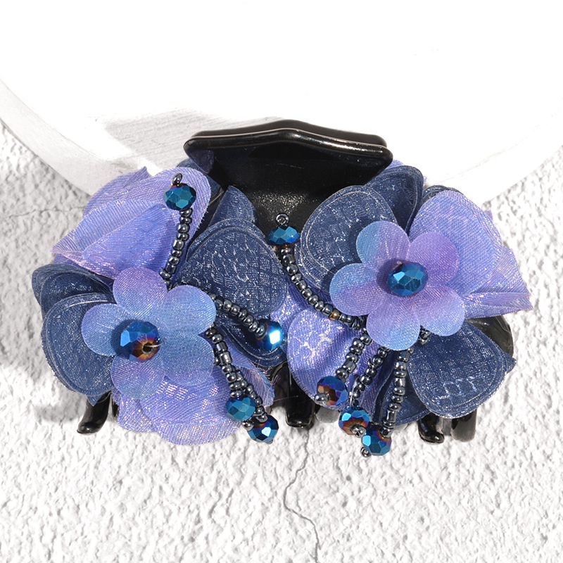 Kẹp Tóc Đính Hoa Ruy Băng Lưng Cỡ Lớn Phong Cách Hàn Quốc