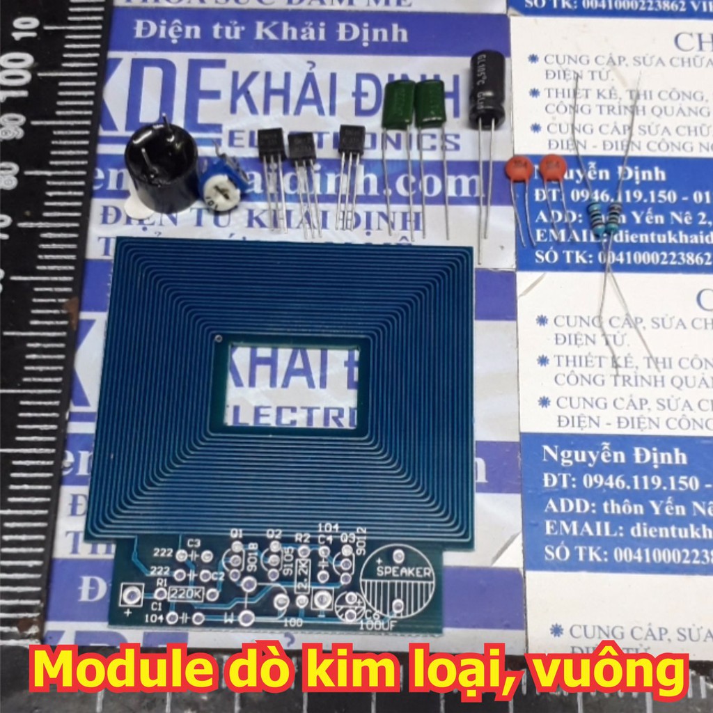 module DIY máy dò kim loại, full link kiện dùng trong thí nghiệm…dạng vuông kde5169