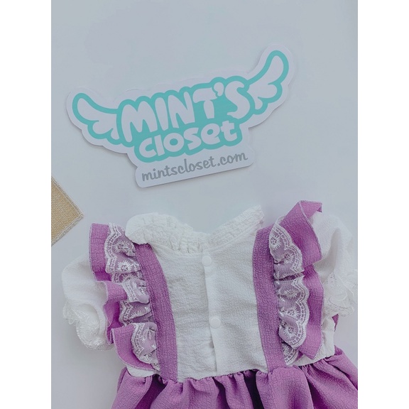 Set đồ sơ sinh, bodysuit tay phồng bé gái sơ sinh 1 2 tuổi MINTSCLOSET Mint's Closet - BS6076