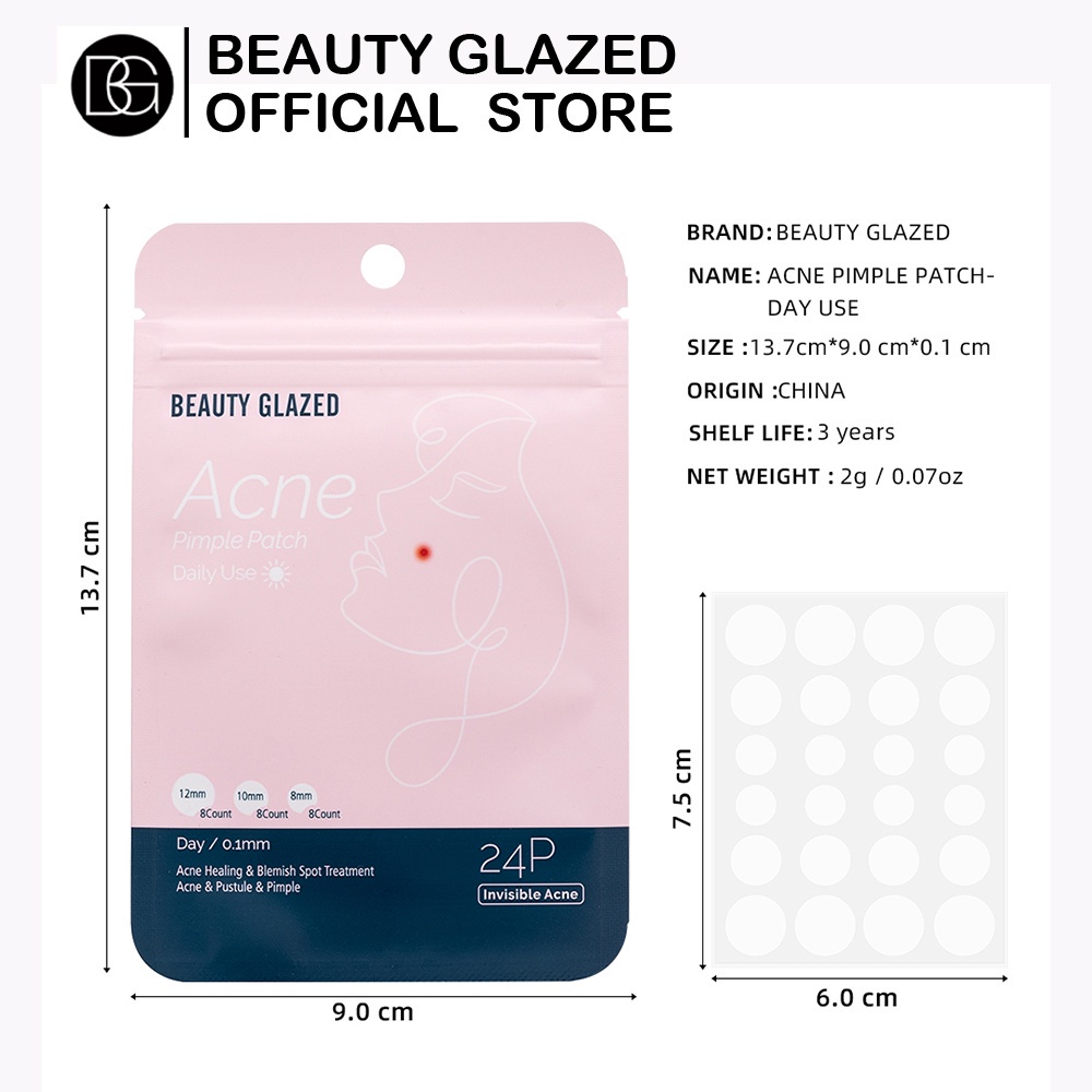 Miếng Dán Hỗ trợ giảm mụn Chống Thấm Nước Thương Hiệu BEAUTY GLAZED