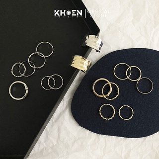 Set nhẫn thời trang chéo Hợp kim