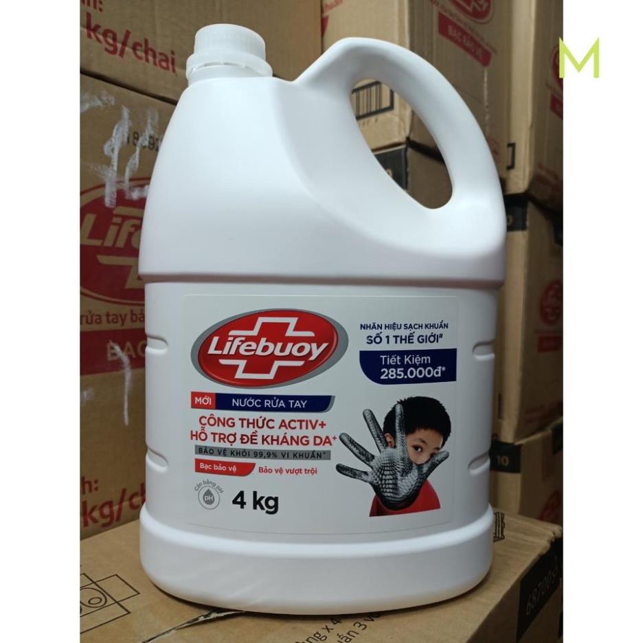 Nước Rửa Tay Lifebuoy Can 4KG Siêu Tiết Kiệm D4